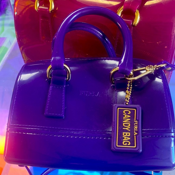 FURLA Candy bag grape mini, 2 ways, purple, authentic - Picture 2 of 13